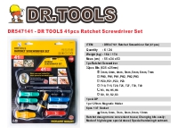 DR547141 - DR TOOLS 41pcs Ratchet Screwdriver Set