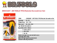 DR553207 DR TOOLS 7PCS Ratchet Screwdriver Set